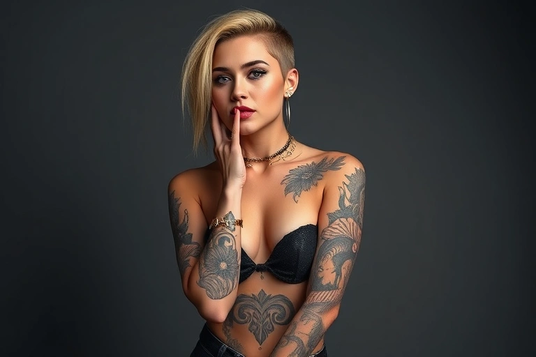 Conceitos visuais relacionados a Miley Cyrus Says She Regrets Most of Her Tattoos — Including One Very Noticeable Design