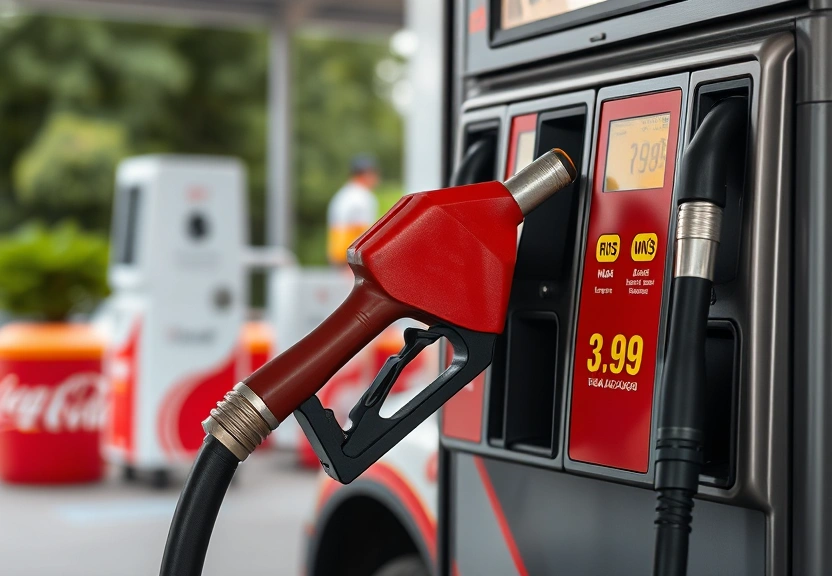 Representação visual: Gasolina despenca para R$ 3,99 por tempo limitado no Brasil