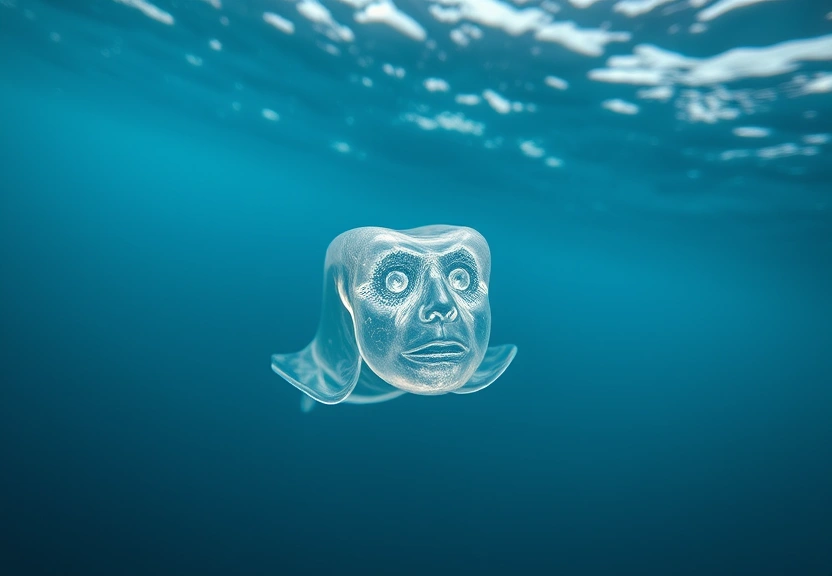 Representação visual de Descubre el extraño pez de cabeza transparente y ojos giratorios en las profundidades del océano