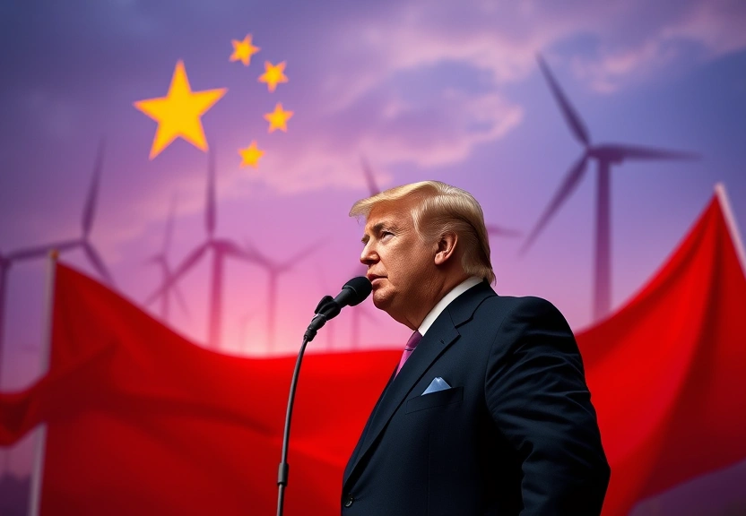 Representação visual de Cómo la política de Trump impulsa el dominio chino en energía limpia