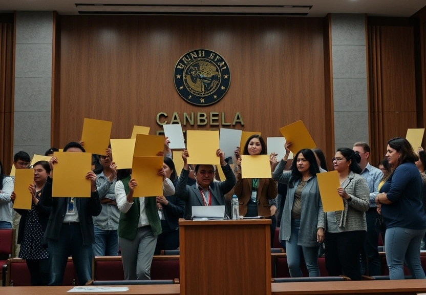 Representação visual de Oposição se mobiliza para votar anistia com clima tenso na Câmara na terça-feira (16)