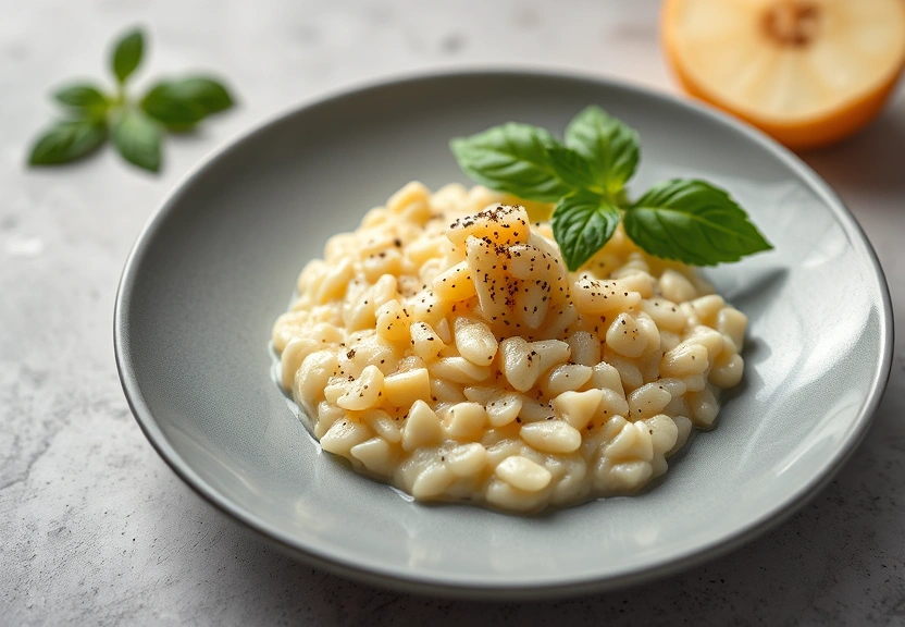 Representação visual de Risotto Cremoso de Queijo na Pressão: Rápido, Prático e Delicioso