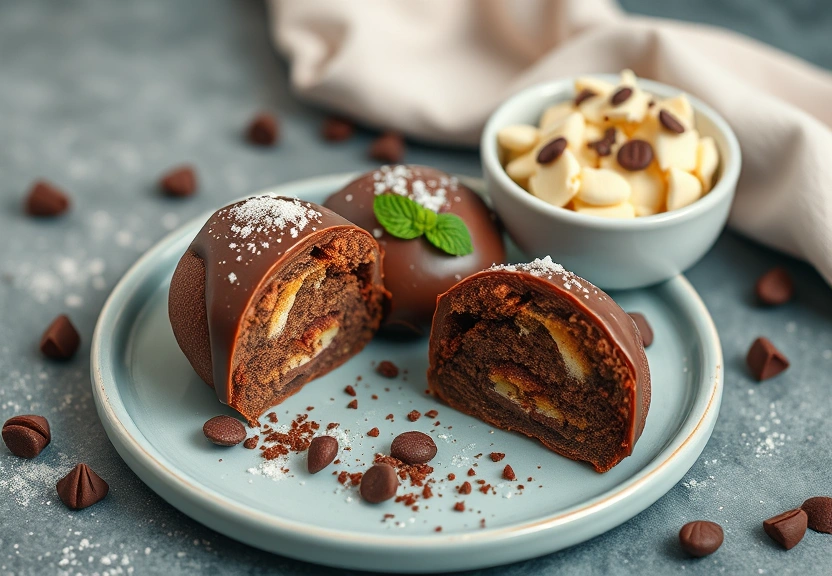 Representação visual de Trufas suaves, geladinhas e cheias de sabor para servir sem complicação