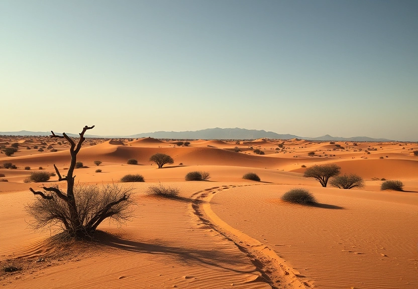 Representação visual de Deserto avança no Nordeste brasileiro, diz estudo